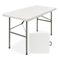 4ft Portable Folding Plastic Dining Table 
