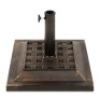 26lb Steel Square Patio Umbrella Base Stand, Basketweave Pattern