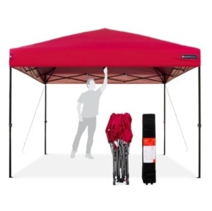 One-Person Setup Instant Pop Up Canopy w/ Wheeled Bag - 10x10ft 