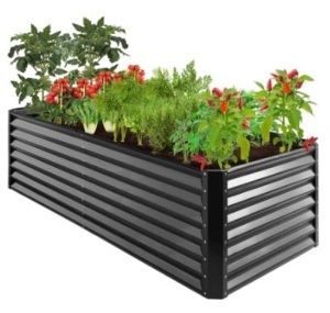 Outdoor Metal Raised Garden Bed for Vegetables, Flowers, Herbs - 8x4x2ft 