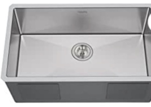 Hykolity 32Inches Kitchen Sink 16 Gaugue Undermount Single Bowl Stainless Steel Sink,New