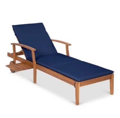 Adjustable Acacia Wood Chaise Lounge