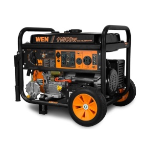 11,000/8,300-Watt 120V/240V Dual Fuel Gasoline and Propane Powered Electric Start Portable Generator with Wheel Kit