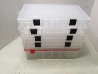 Lot of (5) Tackle Boxes, Misc. Sizes, Ecommerce Return