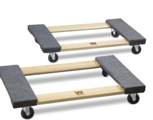 . Capacity 18 in. x 30 in. Hardwood Furniture Moving Dolly, Two Pack,new