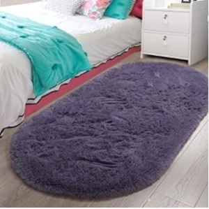 Luxury Velvet Fluffy Carpet Soft Children Rugs Room Mat Modern Shaggy Area Rug for Bedroom Bedside,Appears New