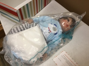 Joymor Infant Baby Doll in Blue Outfit - New 