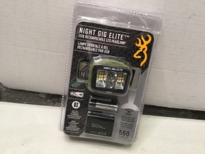 Night Gig Elite USB Rechargeable LED Headlamp, 560 Lumens, Appears New