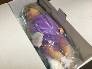 Pinky Reborn Baby Doll in Purple Outfit - New