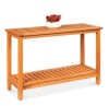 2-Shelf Wooden Console Table Storage Organizer