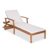 Adjustable Acacia Wood Chaise Lounge Chair