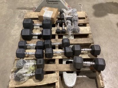 Large Lot of Dumbbells 