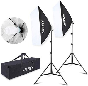 RALENO Softbox Photography Lighting Kit 20"X28". Appears New