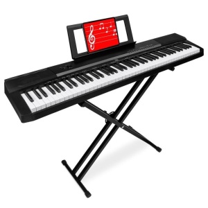 88-Key Digital Piano Set w/ Semi-Weighted Keys, Stand, Sustain Pedal. Appears New