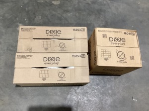Lot of (2) Cases of Dixie 10 oz Bowls & (1) Case of Dixie 10" Plates