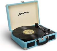 ByronStatics 3 Speed Turntable Record Player with 2 Built in Stereo Speakers,&nbsp;Supports RCA Line Out, AUX in, Portable Vintage Suitcase&nbsp;&nbsp;