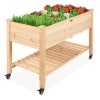 Mobile Raised Garden Bed, 48x23.25x32in