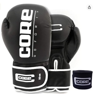 Core Adult Boxing Gloves w/ Free Hand Wrap, 14oz, Appears New