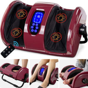 Reflexology Shiatsu Foot Massager w/ High-Intensity Rollers, Remote Control 