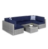 7-Piece Modular Wicker Sectional Set