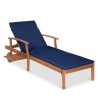 Adjustable Acacia Wood Chaise Lounge Chair