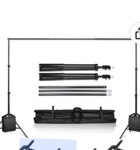 Heavy Duty Background Stand 2x2 Backdropp Support System Kit With Carry Bag,E-Commerce Return