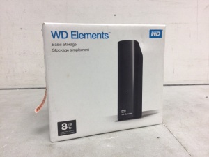 WD Elements 8TB Basic Storage, No Cord, Untested, E-Comm Return