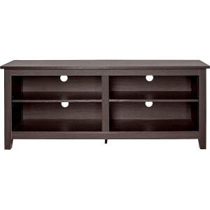 Walker Edison Modern Wood Open Storage TV Stand for Most TVs up to 65" - Espresso