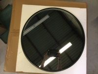 Round Wall Mirror, 24", Black, Appears New