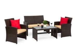 4-Piece Outdoor Wicker Patio Set