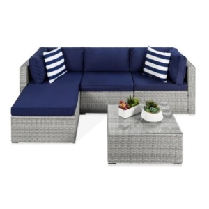 5-Piece Modular Wicker Sectional Set