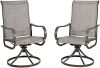 Welnow Gentle Rocker Patio Chair with Textilene Mesh Fabric, Brown, Set of 2 