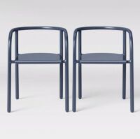 Set of 2 Metal Activity Chairs, Insignia Blue