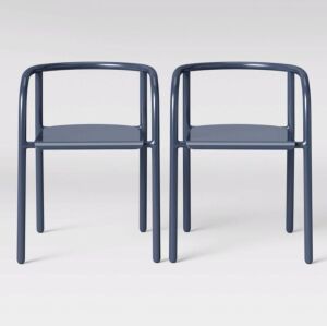 Set of 2 Metal Activity Chairs, Insignia Blue