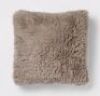 Case of (3) 18" Square Faux Fur Throw Pillow