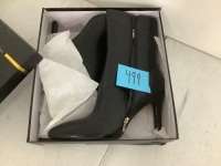 IDIFU Women's Sexy Ankle Boot with High Heel Bootie Pointed Toe Stiletto Shoe for Women Dance Business Date Wedding