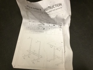 Rolling Tray Table, Details Unknown, No Hardware - E-Comm Return