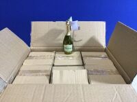 Case of Champagne Bottle Glass Christmas Ornaments