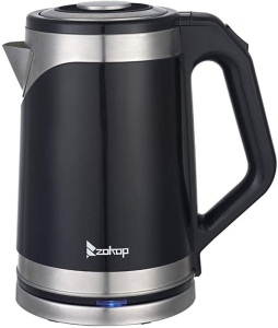 ZOKOP HD-203 110V 1500W 1.8L Stainless Steel Rubberized Electric Kettle - E-Comm Return, Appears New 