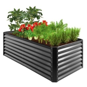 Outdoor Metal Raised Garden Bed, 6x3x2ft