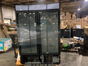 Central Exclusive 69K-058 48 Cu Ft. Swing Glass Door Merchandiser - Freezer, 2 Doors, 54"W. Untested, 230V Plug