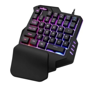 One Hand USB Wired Gaming Keyboard, Untested, E-Commerce Return