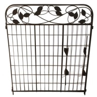 Lot of (2) Amagabeli Decorative Garden Fence Gates,&nbsp;44in x 6ft,&nbsp;Outdoor Coated Metal - Appear New with Dent to Top of One Panel