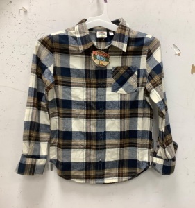 Outdoor Kids Flannel Shirt, YL, New