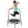 ATIVAFIT 40" Foldable Trampoline Mini Exercise Rebounder with Adjustable Foam Handle 