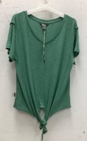 Natural Reflections Womens Tie Front Shirt, S, New