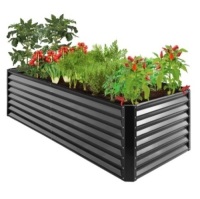 Outdoor Metal Raised Garden Bed,&nbsp;8x4x2ft
