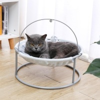 Soft Plush Nest Hammock and Rocking Chair with Detachable Mat and Dangling Ball