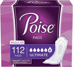 Poise Incontinence Pads for Women, Ultimate Absorbency, Regular Length, 112 Count - New