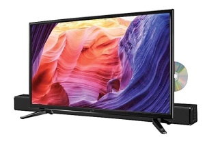 iLive 32" LED HDTV w/ DVD + 32" Soundbar, Powers Up, E-Commerce Return